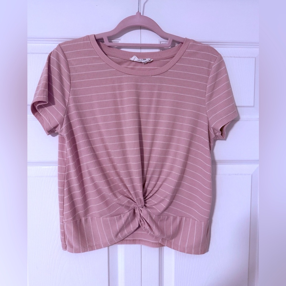 Hippie Rose: Millenial Pink Striped Top